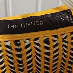 The Limited Yellow and Black Chevron Blouse